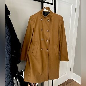 ZARA Womens Size L Tan Trench Coat/Over Coat